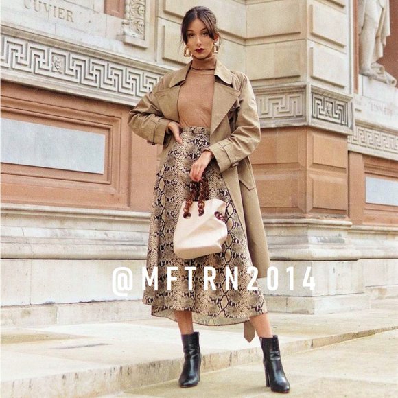 BLOGGER FAVE! ZARA Snakeskin Print Skirt - Picture 4 of 15